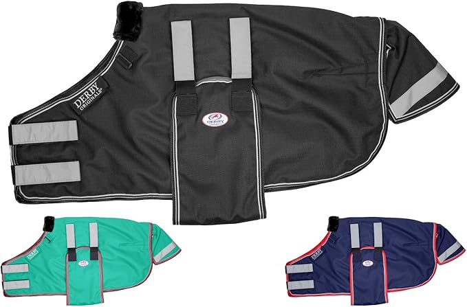 Derby Originals Reflective Safety No Hardware Winter Turnout Blanket for Foals & Mini Horses – 1200D Waterproof Ripstop, 150g Insulation, Triple Layer Breathable 210T Lining, 2 Year Warranty