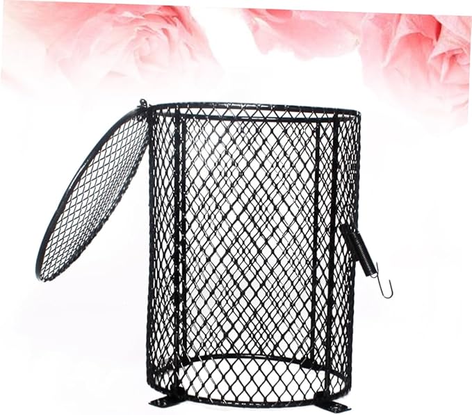 BESTonZON Reptile Heat Lamp Cover Scalding Lampshade for Reptiles Sturdy Black Protective Shell for PET Heating Lamps in Terrariums Suitable for Lizards Snakes and Turtles