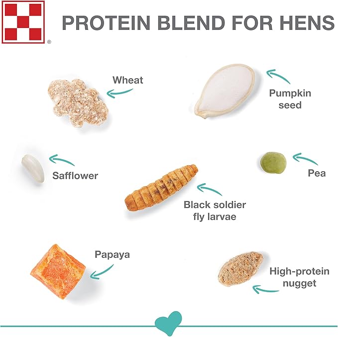Purina Farm to Flock Protein Blend for Hens | Hen Treats | 7.5 Pound (7.5 LB) Bag