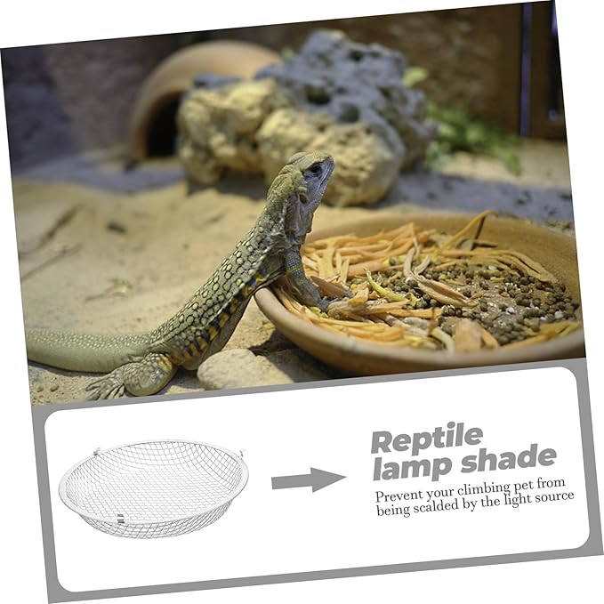 YARNOW Scalding Mesh Cover for Reptile Snake Light Heat Lamp Shade Turtle Tank Accessory Lampshade Shell Sturdy Material Easy Install Protect Pet