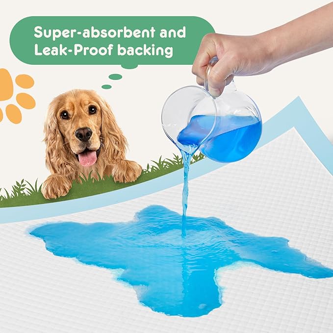 DUMOS 150 Count Puppy Pads for Dogs, 22" x 22" Potty Puppy Training Pad, Dog Cat Pee Pads, Super Absorbency Disposable Pet Leakproof Quick Drying Pad