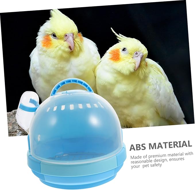 Generic Handheld Pet Parrot Travel Cage Lightweight Transparent Carrier with Breathable Design for Outdoor Use and Easy Cleaning Capsule with Galvanized Mesh Pad