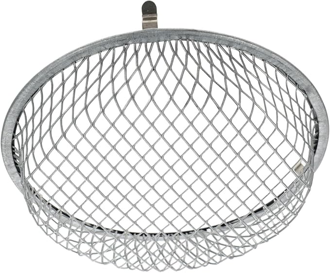 ibasenice Reptile Heat Lamp Cover 5.51-Inch Stainless Steel Anti-Scald Lampshade for Reptile Box Insulation Protects Pets from Burns