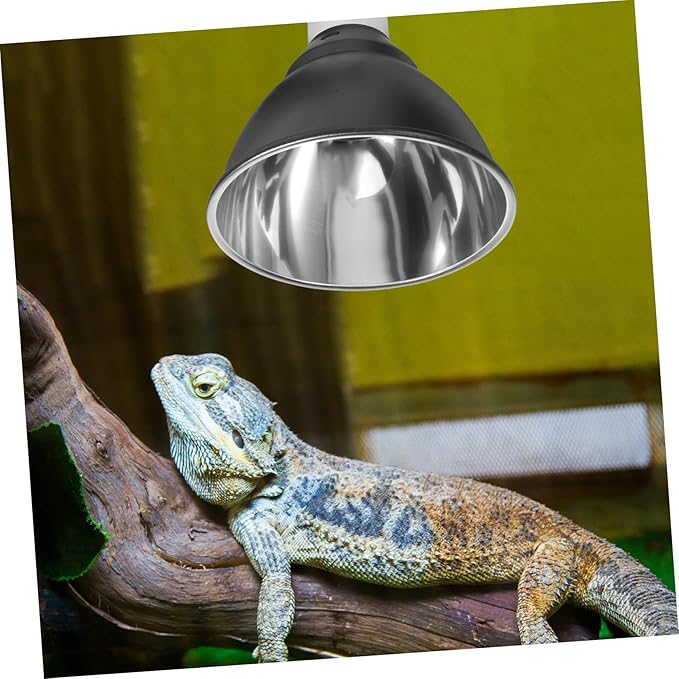 WOONEKY Reptile Heat Lamp Shade for Bearded Dragon Turtle Lizard Easy Installation Energy Efficient Lighting Design for Optimal Reptile Habitat Conditions