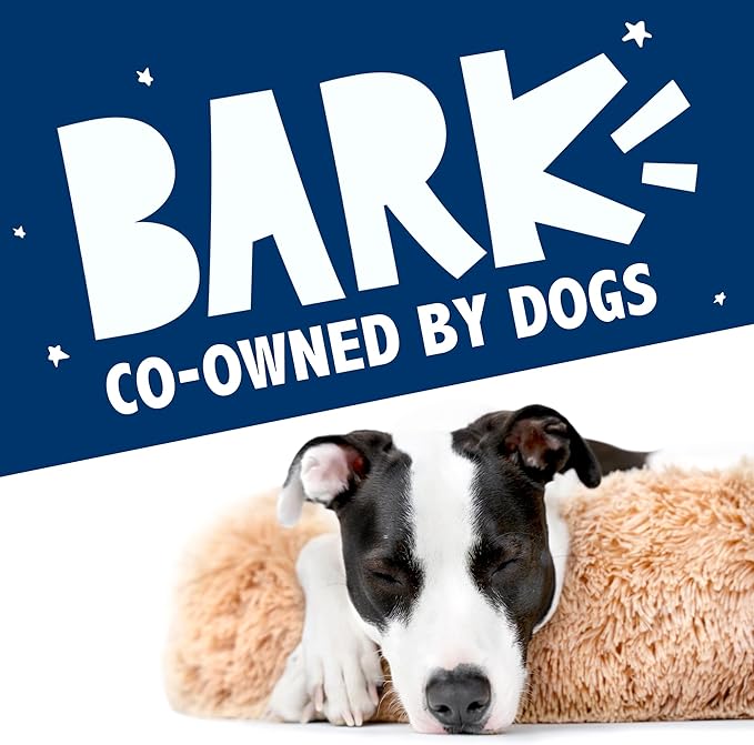 Barkbox Dog Bed Memory Foam Donut Cuddler - Calming Orthopedic Joint Relief Fur Crate Lounger for Pets, Machine Washable + Removable Cover, Waterproof Lining, Includes Toy - Larger Pets - 65lbs