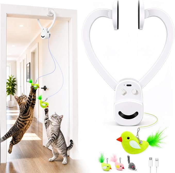 CATPICK Interactive Doorway Cat Toy, No-Adhesive Clip-On for Indoor Cats by Unknown