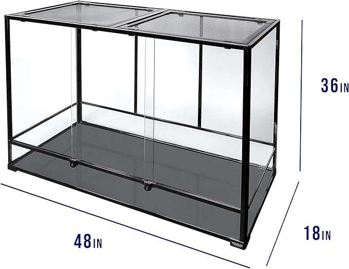 Carolina Custom Cages, 48Lx18Wx36H Extra-Tall Extra-Long Terrarium; Easy Assembly
