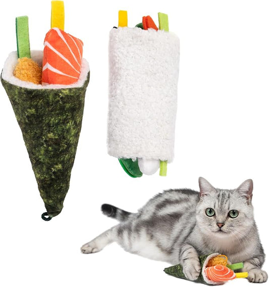 Best Pet Supplies Catify Interactive Cat Toy with Catnip - Sushi Rolls Set by BestPetSuppliesLLC