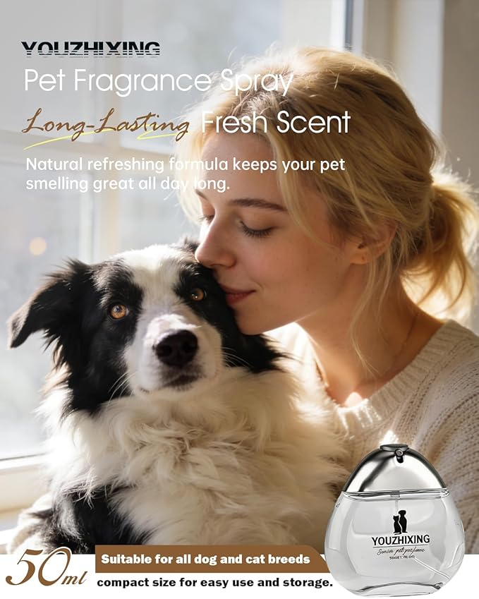 Professional Dog Perfume & Pet Cologne - Woody Forest Scent - Safe if Licked, Long Lasting Water-Based Deodorizer for Dogs & Cats - 1.7oz Glass Bottle with Gift Box