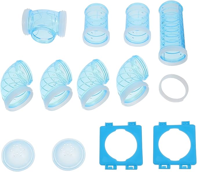 DIY Hamster Tunnels and Tubes: Transparent Hamster Cage Adventure External Playground DIY Connection Tunnel Track Toys for Small Animals