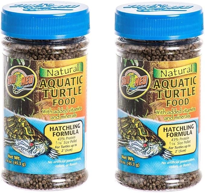 Zoo Med Natural Aquatic Turtle Food - Hatchling Formula (Pellets) 1.9 oz - Pack of 2