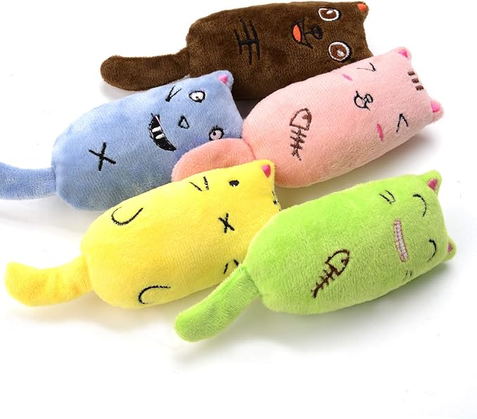 Legendog 5Pcs Catnip Toy, Cat Chew Toy Bite Resistant Catnip Toys for Cats,Catnip Filled Cartoon Mice Cat Teething Chew Toy (Multicolor1) - Image 7