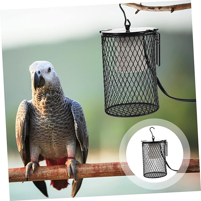 UKCOCO Parrot Heater Protector Lampshade for Reptile Heating Heat Preservation Lamp Cover for Installation Reptile Tanks US Plug Compatible
