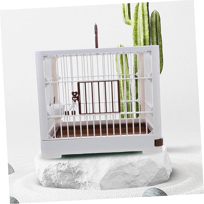 BESPORTBLE Portable Birdcage for Finch Budgie Travel Cage for Birds Parrot Small Cage Lightweight Perch Stand