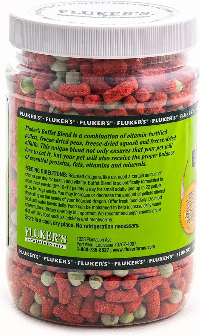 Fluker's Buffet Blend Adult Bearded Dragon Veggie Variety Diet, 7 oz