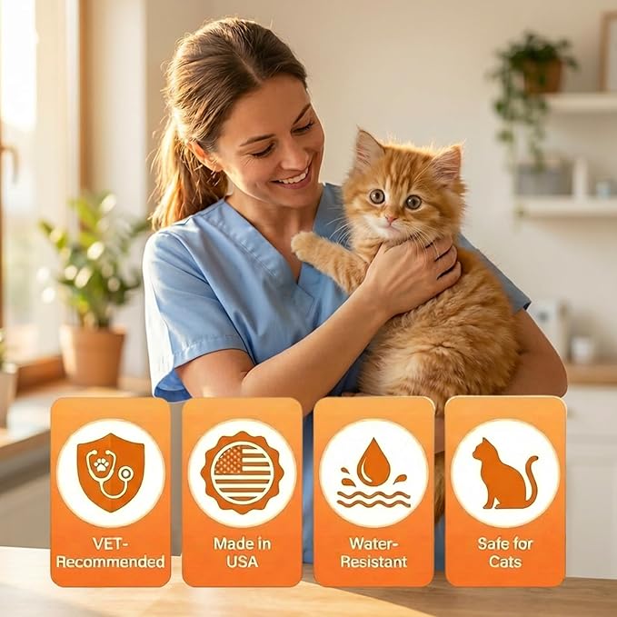 PUAINTA Addcool Plus Flea and Tick Prevention for Cats & Kittens, Professional Topical Treatment, 3 Monthly Doses, Fast-Acting Waterproof Cat Flea Drops
