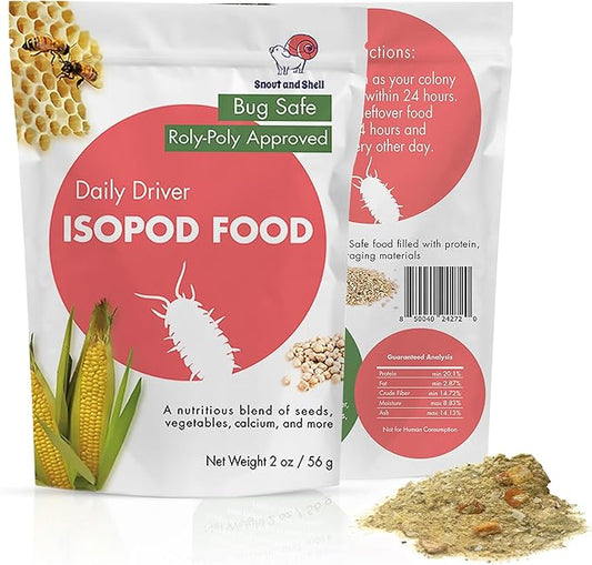 Snout and Shell Daily Driver Isopod Food – Natural Nutrition