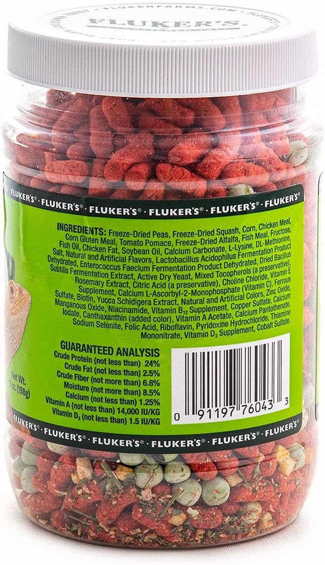 Fluker's Buffet Blend Adult Bearded Dragon Veggie Variety Diet, 7 oz