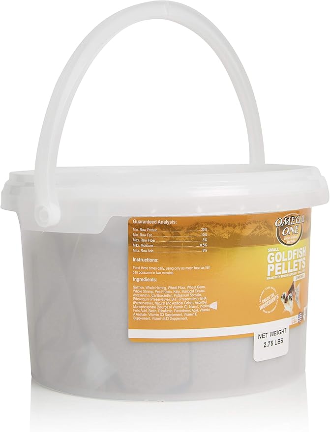 Omega One Goldfish Pellets, Sinking, Small, 2.75 lb x1