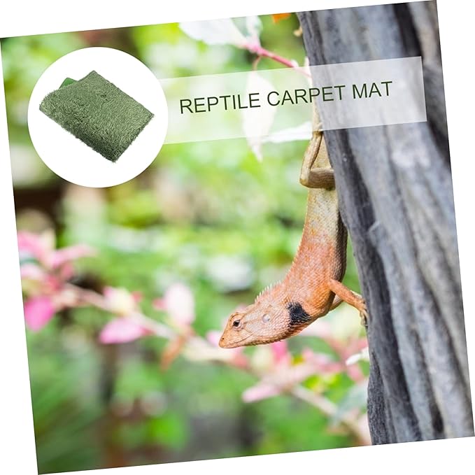 KESYOO 2Pcs Moss Mat for Reptiles Moisture Retaining Carpet Soft and Comfortable Habitat Pad for Lizards Snakes and Turtles Durable and Washable Reptile Substrate