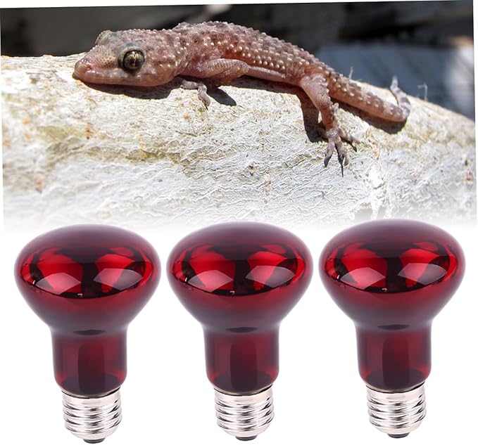 DECHOUS 3Pc Heating Lamp for Reptiles Emitter for Lizard Snake Aquarium High Thermal Efficiency Non Disturbing Design for Pet Terrariums