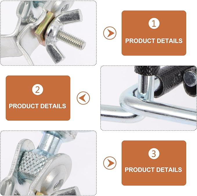 Reptile Lampshade Clip Aluminum Alloy Dome Clamp Spring Clip Lamp Holder for Pet Heat Lamp Fixture Suitable for Reptile Habitat Lighting