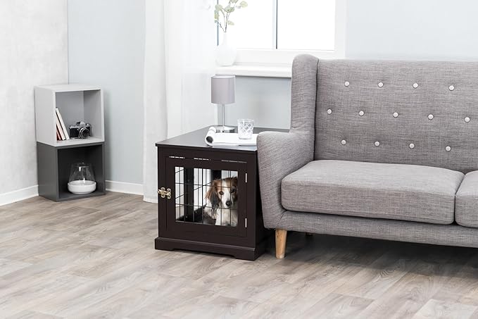 TRIXIE 29.5" Indoor Dog Crate, Wooden Crate Table for Dogs Up to 25 lb, Small Dog Kennel, Perfect in Any Room, Brown