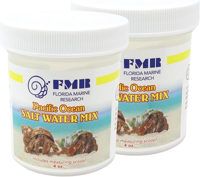 Needzo Salt Water Mix for Hermit Crabs, Natural Terrarium Supplies, 4 Ounces (Pack of 2)
