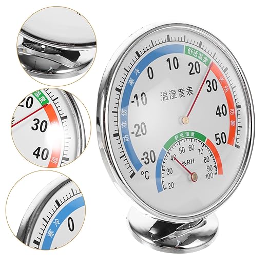 Toddmomy Reptile Thermometer Hygrometer Gauge Humidity Sensor for Terrariums Easy Read Coded Segments Dual Display Space Saving Design