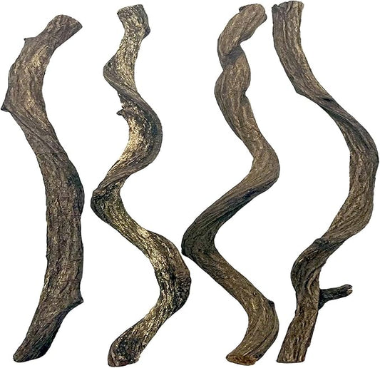 BNOSDM Reptile Forest Climbing Branch Decor 4PCS Crested Gecko Climb Wood Natural Branches Tree for Snake Frog Chameleon Spider Bearded Dragon Terrarium Habitat Tank Accessories