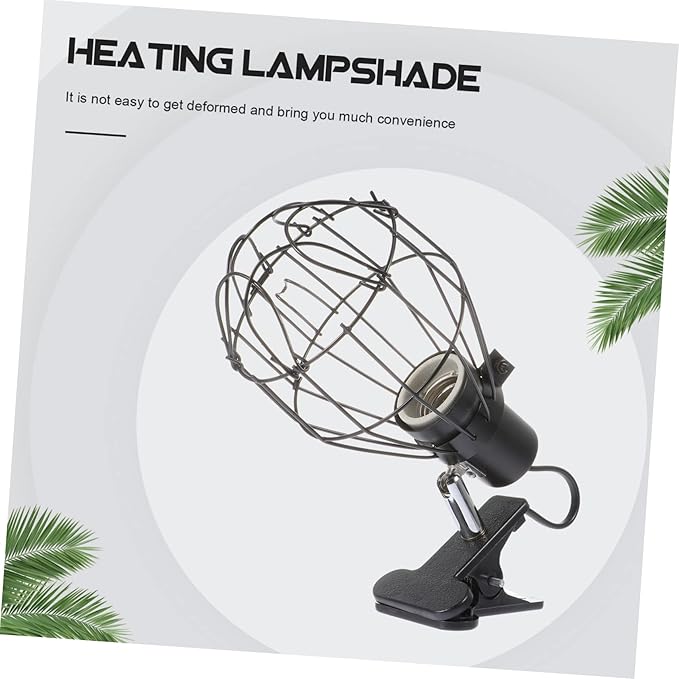 Totority 1pc Hollow Reptile Lamp Shade Heating Fixture for Reptile Terrarium Compatible Efficient Heat Dissipation Use Various Bulbs