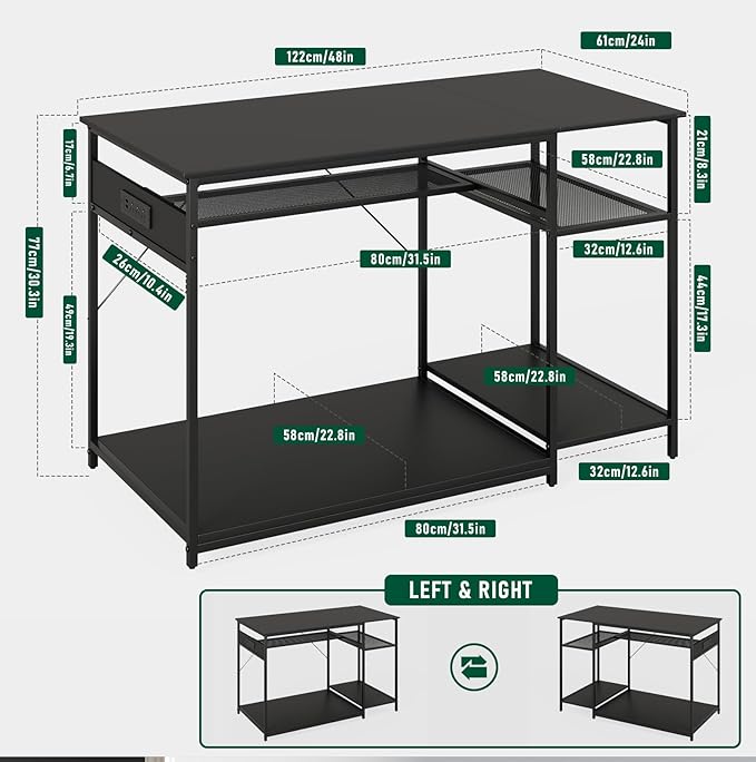 120 Gallon Fish Tank Stand with Power Outlets, Heavy Duty Large Aquarium Stand with Light, Double Reptile Tank Turtle Terrariums Table for Fish Tank Accessories Storage,1100LBS Capacity