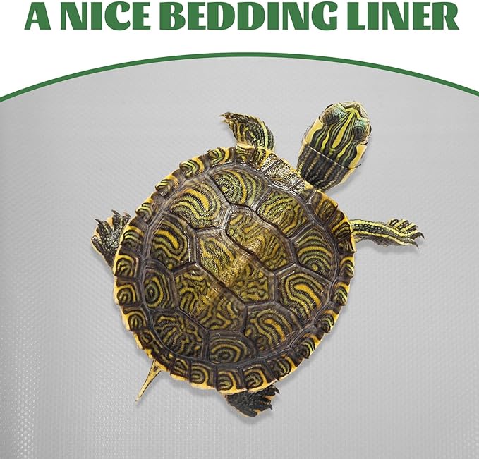 DOITOOL Reptile Carpet Substrate Mat for Terrarium Bedding Non-Slip Grey Floor Covering for Bearded Dragon Snake Tortoise Gecko Reptile Cage Accessory Protects from Scrapes and Moisture