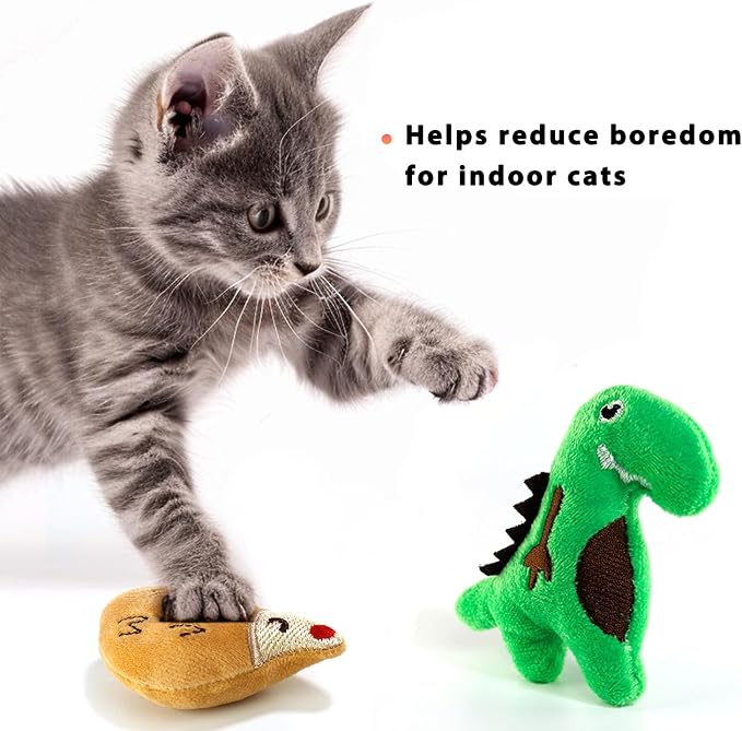 Cat Toys, Interactive Cats Toy for Indoor Cats, Soft and Durable Crinkle Sound Catnip Toys, Catnip Filled Mouse Cat Teething Chew Toy (Pack of 6) - Image 4