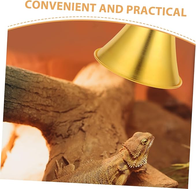 VICASKY Deep Reptile Lampshade with Insulation Design Durable Metal Heat Lamp Shade for Reptile Tanks Optimal Lighting Conditions Safety Oriented for Outdoor Use