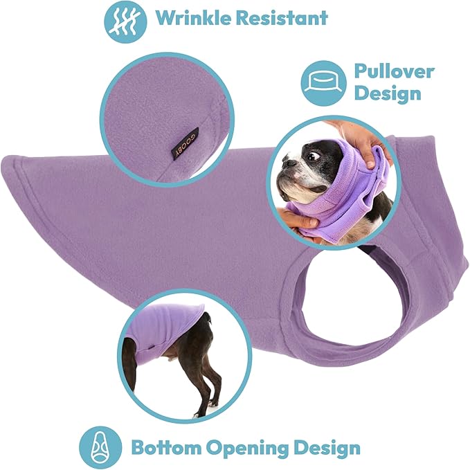 Gooby Stretch Fleece Vest Dog Sweater - Pumpkin, 4X-Large - Warm Pullover Super Stretchy Fleece Dog Jacket for Small to Large Dogs