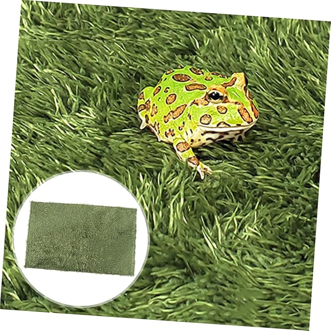 Reptile Carpet Mat for Terrarium Lifelike Fake Grass for Lizards Tortoises and Frogs Moisture Retaining Reusable Substrate for Reptile Habitats