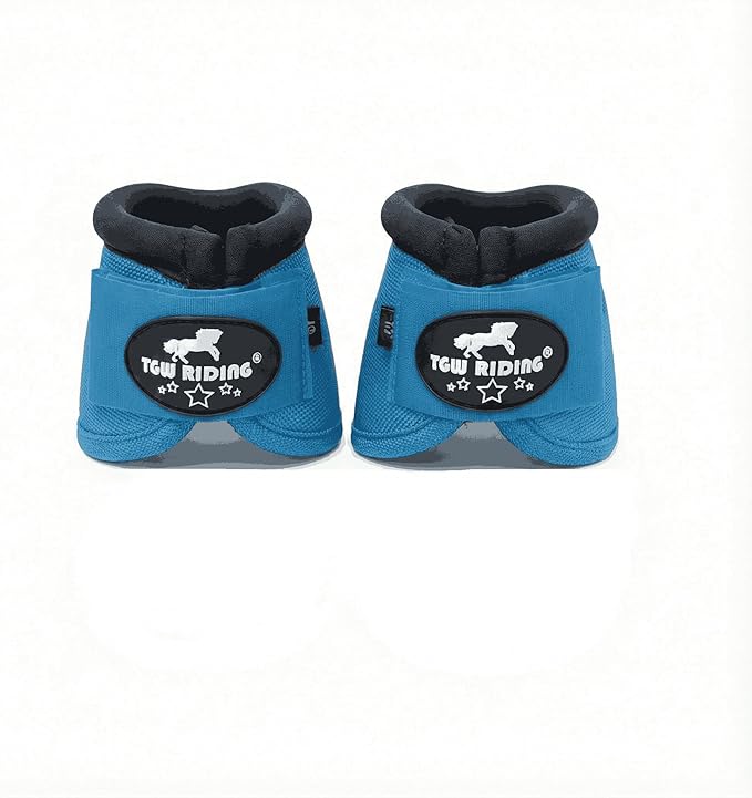 TGW RIDING 2520D Horse Bell Boots No-Turn Horse Bell Boots, Equine Ballistic Hoof Overreach Bell Boot, Pair