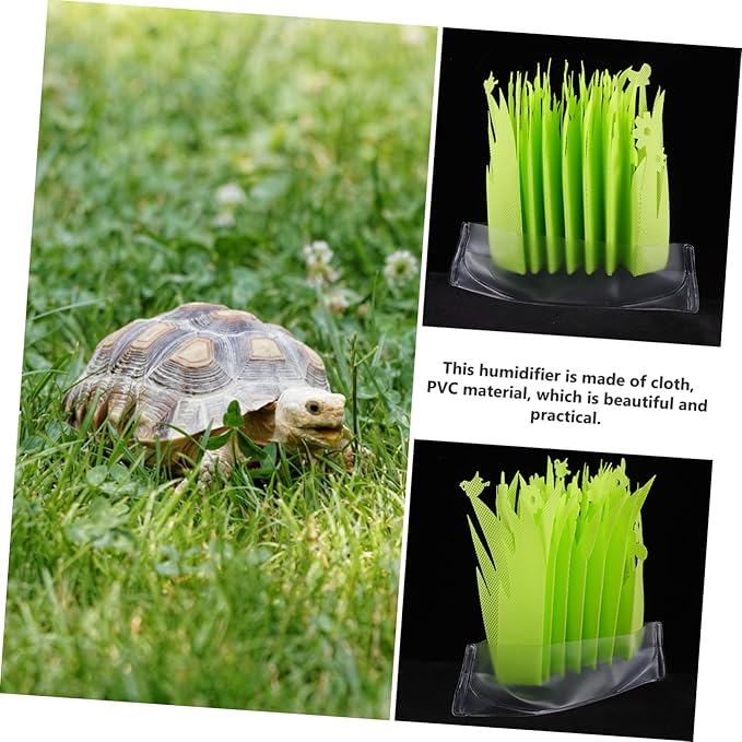 LIOOBO 2pcs Reptile Tank Humidifier for Tortoise Habitat Fake Plants Humidifier Reptile Tank Decor