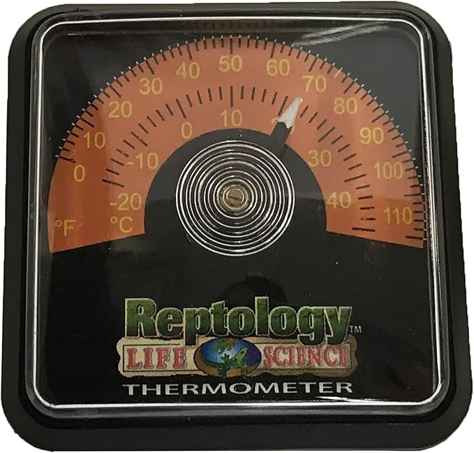 Penn-Plax Reptology Reptile Temperature Sensor Gauges Thermometer from 0 to 110 Degrees for Terrariums and Turtle Tanks and Cages