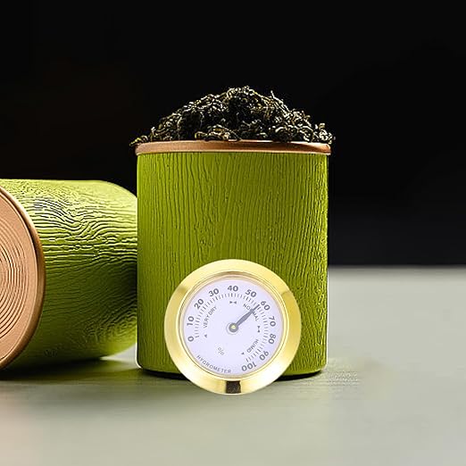 Hygrometer Round Humidity Gauge Compact Indoor Humidity Monitor for Tea Boxes Patios and Aquariums Design for Use Easy to Read Display