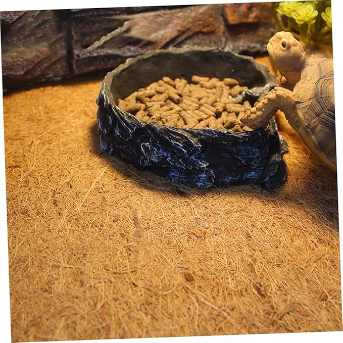 Angoily Reptile Terrarium Bedding Mat Coconut Fiber Substrate Liner for Lizards Tortoise Bearded Dragon Soft Non-Slip Insulation Carpet Pad for Glass Enclosures