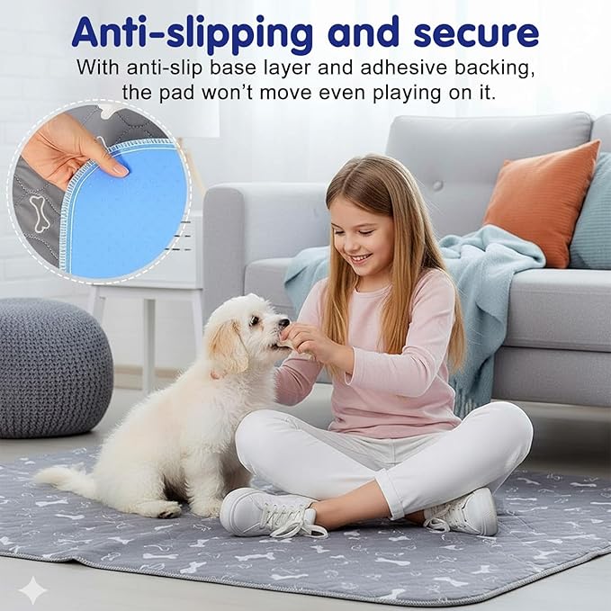 Puppy Pads with pheromones, Elite Pads for Cats, Washable Puppy Pads for Dogs and Cats, Leak-Proof & Anti-Slip Pet Training Pad for Home & Travel(Brown-A, M: 23.6" × 15.7")