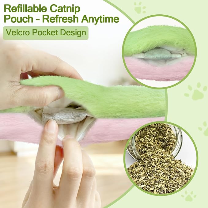 Retro Shaw Refillable Catnip Cat Toys Pillows, for Indoor Cats Kicker, 3PCS - Image 2