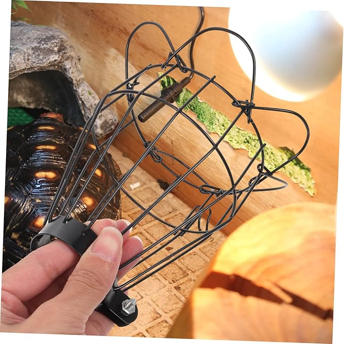 2pcs High Strength Art Lamp Shade Easy Install Scald Lamp Cover for Reptile Box