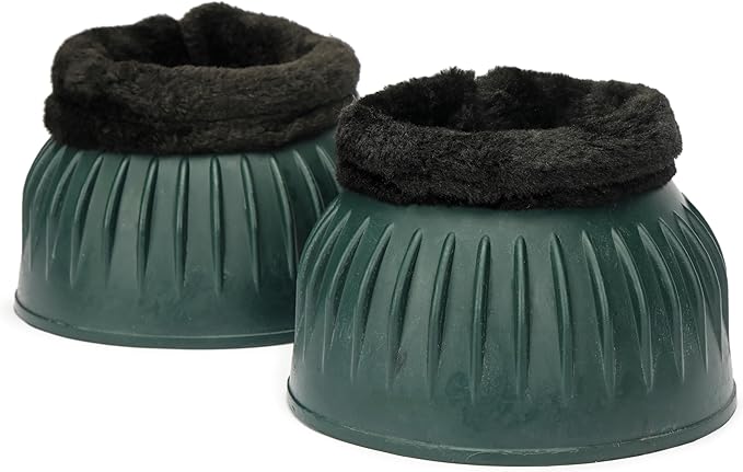 Shires ARMA Fleece Trim Bell Boot (Green, Full)