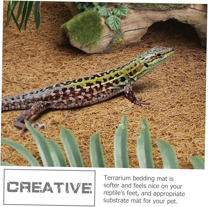 balacoo Reptile Carpet Mat Snake Bedding Liner Turtle Tank Carpet Lizard Bedding Bearded Dragon Tank Mat Reptile Cage Accessories