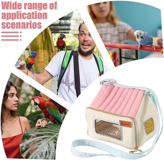 Portable Bird Carrier Bag with Stainless Tray | Warm, Breathable Pet Travel Cage for Birds, Pigeons, and Small Animals, Ideal for Home, Office, Road Trips, Vehicles, Daily Indoor and Outdoor Use
