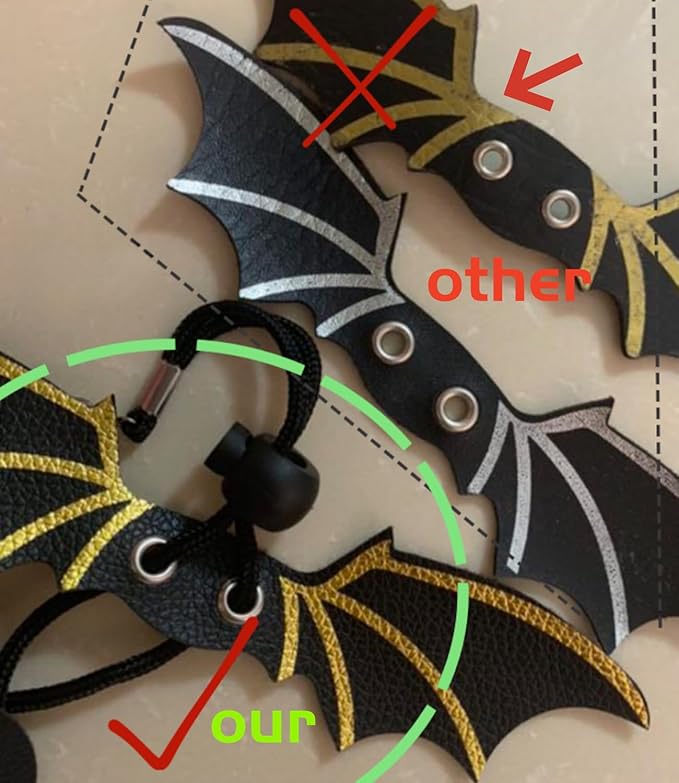 Bearded Dragon Lizard Harness Leash Set, Adjustable Reptile Lizard Leashes with Colorful Soft Leather Dinosaur Wing for Lizards, Geckos, Chameleon Bearded Dragon Decor Suit for Outdoor Travel-Black