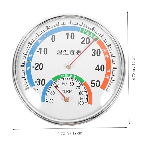 Reptile Thermometer and Hygrometer Dual Gauge for Terrarium Easy Read Color-Coded Humidity and Temperature Monitor for Reptile Tanks and Enclosures